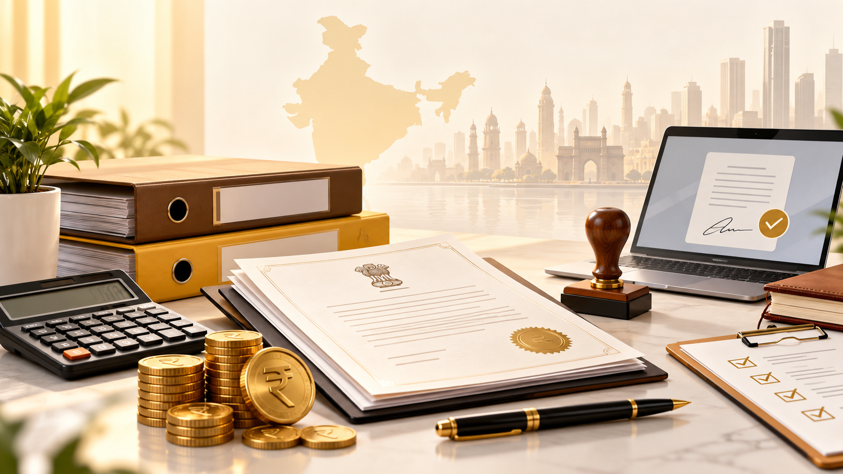 Company registration cost in India 2026 showing MCA fees, stamp duty, DSC and professional charges