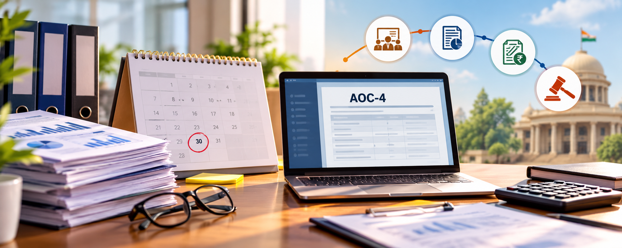 AOC-4 due date FY 2025-26 timeline from AGM to AOC-4 and MGT-7